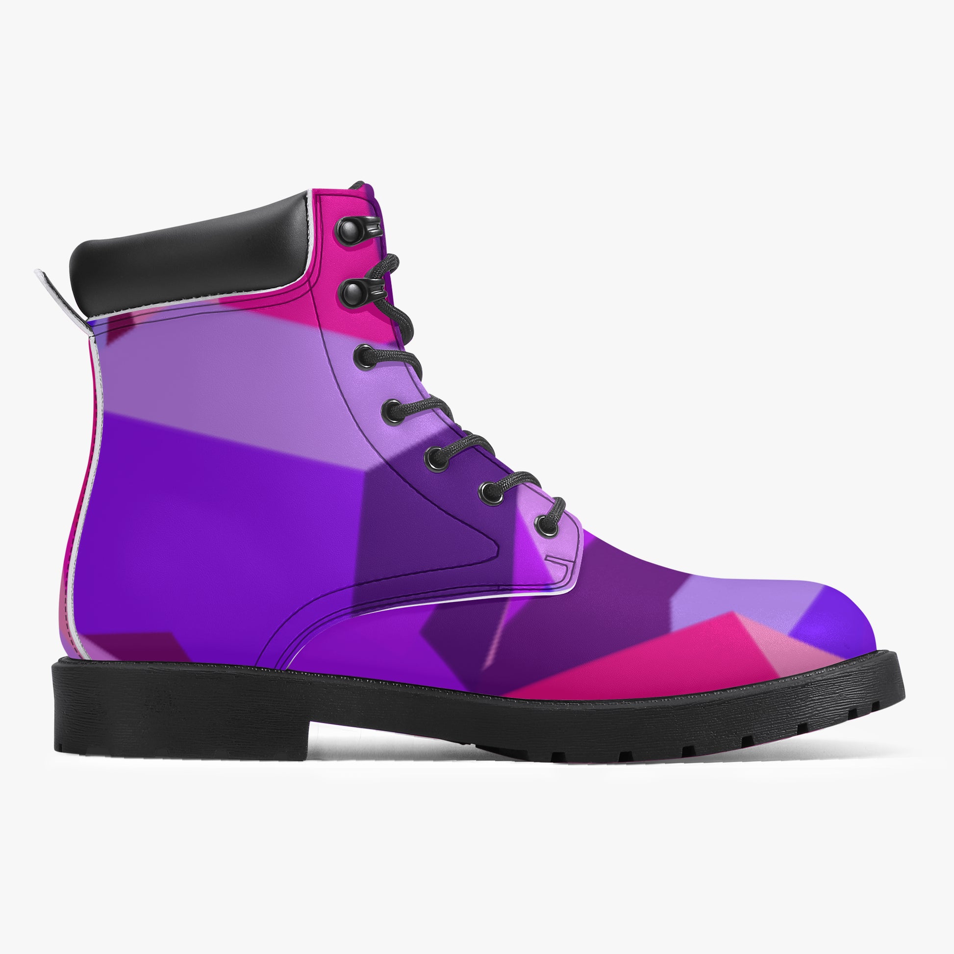 Pink Cube Leder Boots | Stylische und Warme Winterstiefel Boots JLR Design