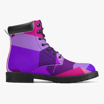 Pink Cube Leder Boots | Stylische und Warme Winterstiefel Boots JLR Design