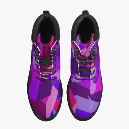 Pink Cube Leder Boots | Stylische und Warme Winterstiefel Boots JLR Design