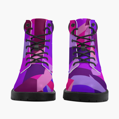 Pink Cube Leder Boots | Stylische und Warme Winterstiefel Boots JLR Design