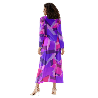 Pink Cube Long Sleeve Dress Long Sleeve Dress 69.99 Cube, Dress, Long, Pink, Sleeve JLR Design