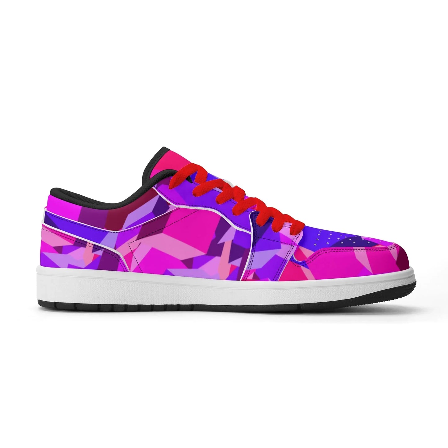 pink-cube-low-top-leder-sneaker-fur-damen-sneaker-jlr-design-98635 - JLR Design