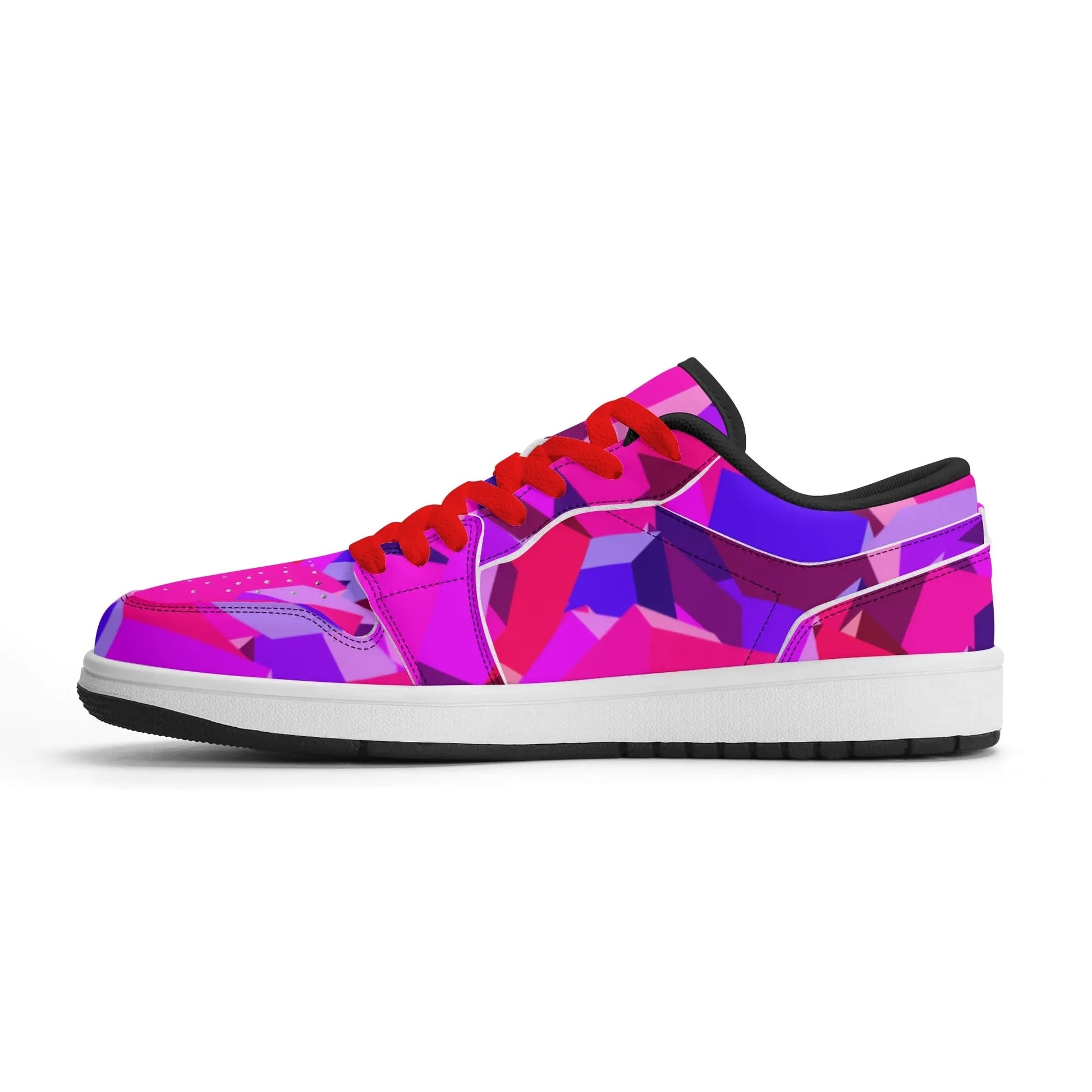pink-cube-low-top-leder-sneaker-fur-damen-sneaker-jlr-design-98950 - JLR Design