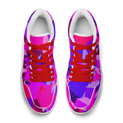 Pink Cube Low Top Leder Sneaker für Damen Sneaker JLR Design