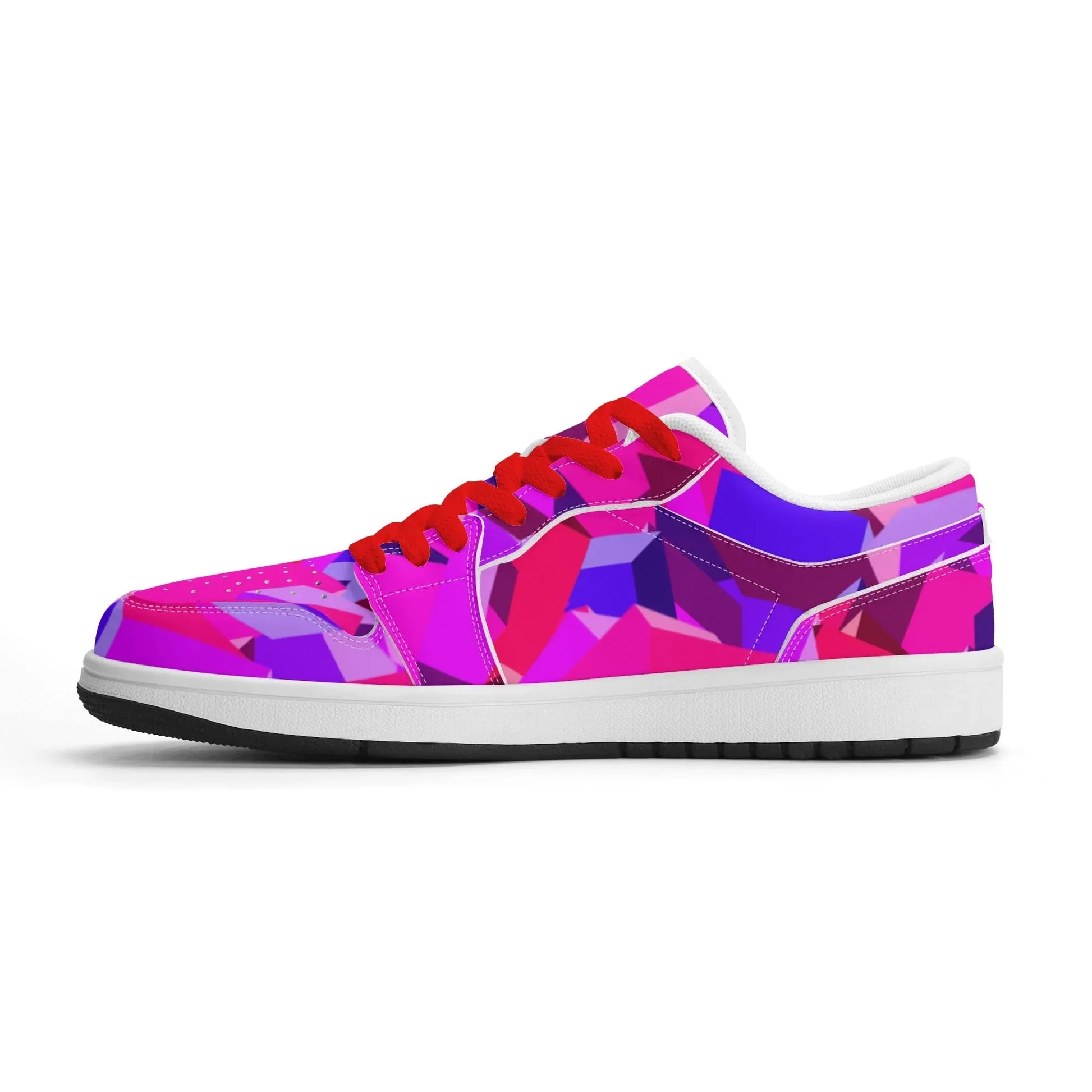 pink-cube-low-top-leder-sneaker-fur-damen-sneaker-jlr-design-88928 - JLR Design