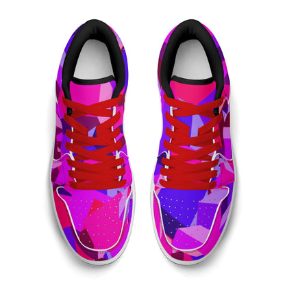 Pink Cube Low Top Leder Sneaker für Damen Sneaker JLR Design