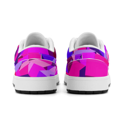pink-cube-low-top-leder-sneaker-fur-damen-sneaker-jlr-design-96109 - JLR Design