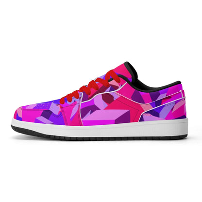 pink-cube-low-top-leder-sneaker-fur-damen-sneaker-jlr-design-23719 - JLR Design