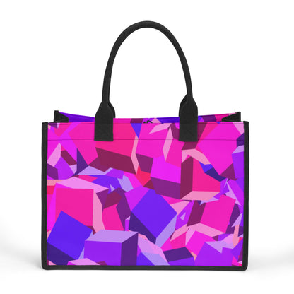 Pink Cube Premium Canvas Shopper Tasche Tragetasche JLR Design