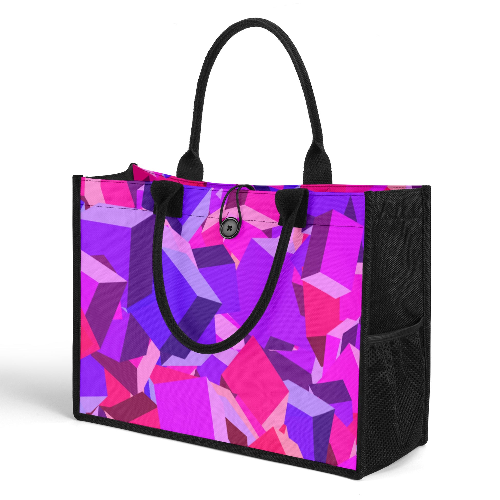 Pink Cube Premium Canvas Shopper Tasche Tragetasche JLR Design