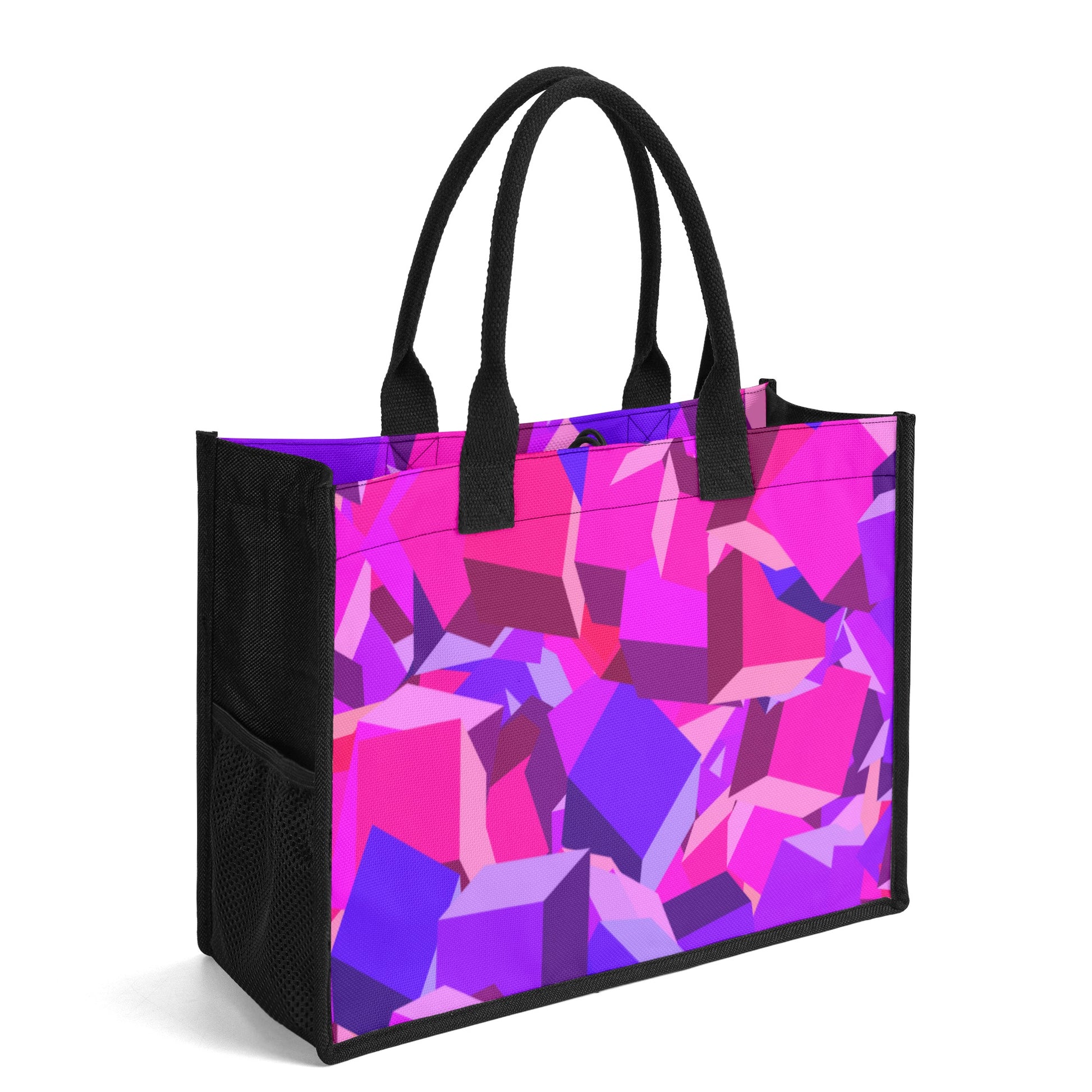 Pink Cube Premium Canvas Shopper Tasche Tragetasche JLR Design