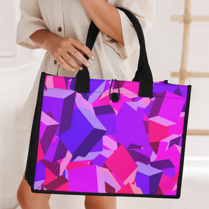 Pink Cube Premium Canvas Shopper Tasche Tragetasche JLR Design