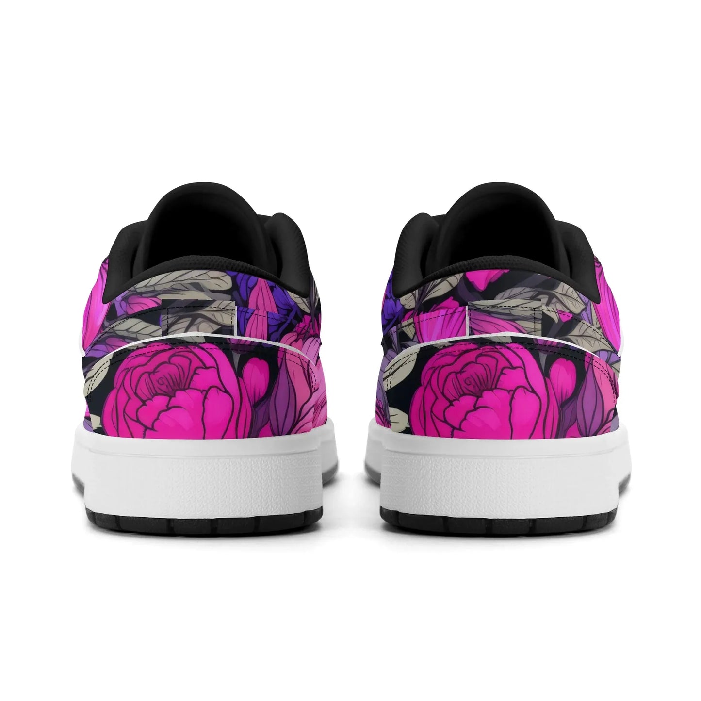 pink-flower-low-top-leder-sneaker-fur-damen-sneaker-jlr-design-26973 - JLR Design
