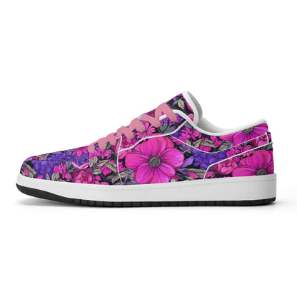pink-flower-low-top-leder-sneaker-fur-herren-sneaker-jlr-design-93853 - JLR Design