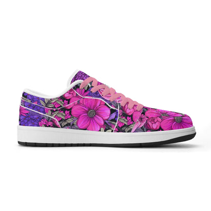 pink-flower-low-top-leder-sneaker-fur-herren-sneaker-jlr-design-27058 - JLR Design