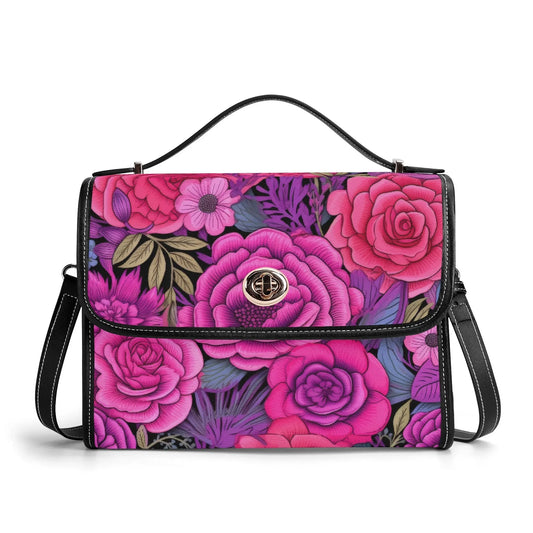 Pink Flower v1 Satchel Bag Umhängetasche Umhängetasche JLR Design