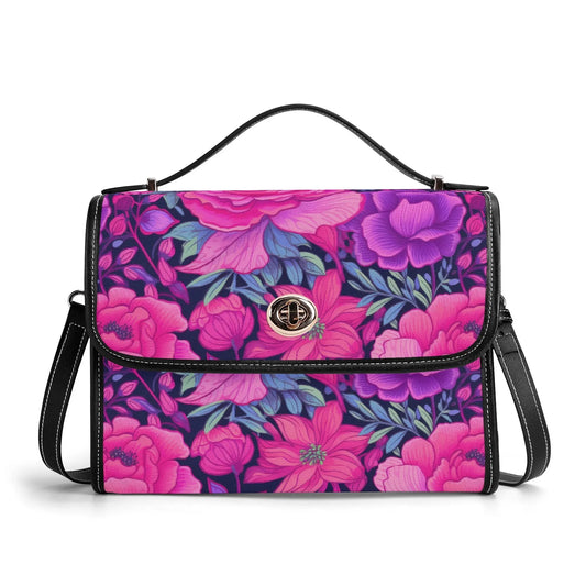 Pink Flower v2 Satchel Bag Umhängetasche Umhängetasche JLR Design