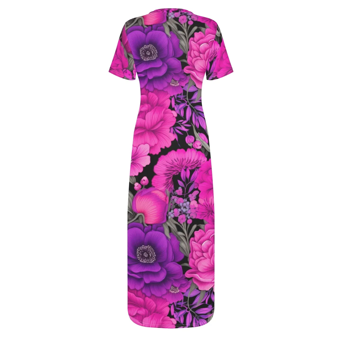 pink-garden-short-sleeve-long-dress-long-dress-jlr-design-74034 - JLR Design
