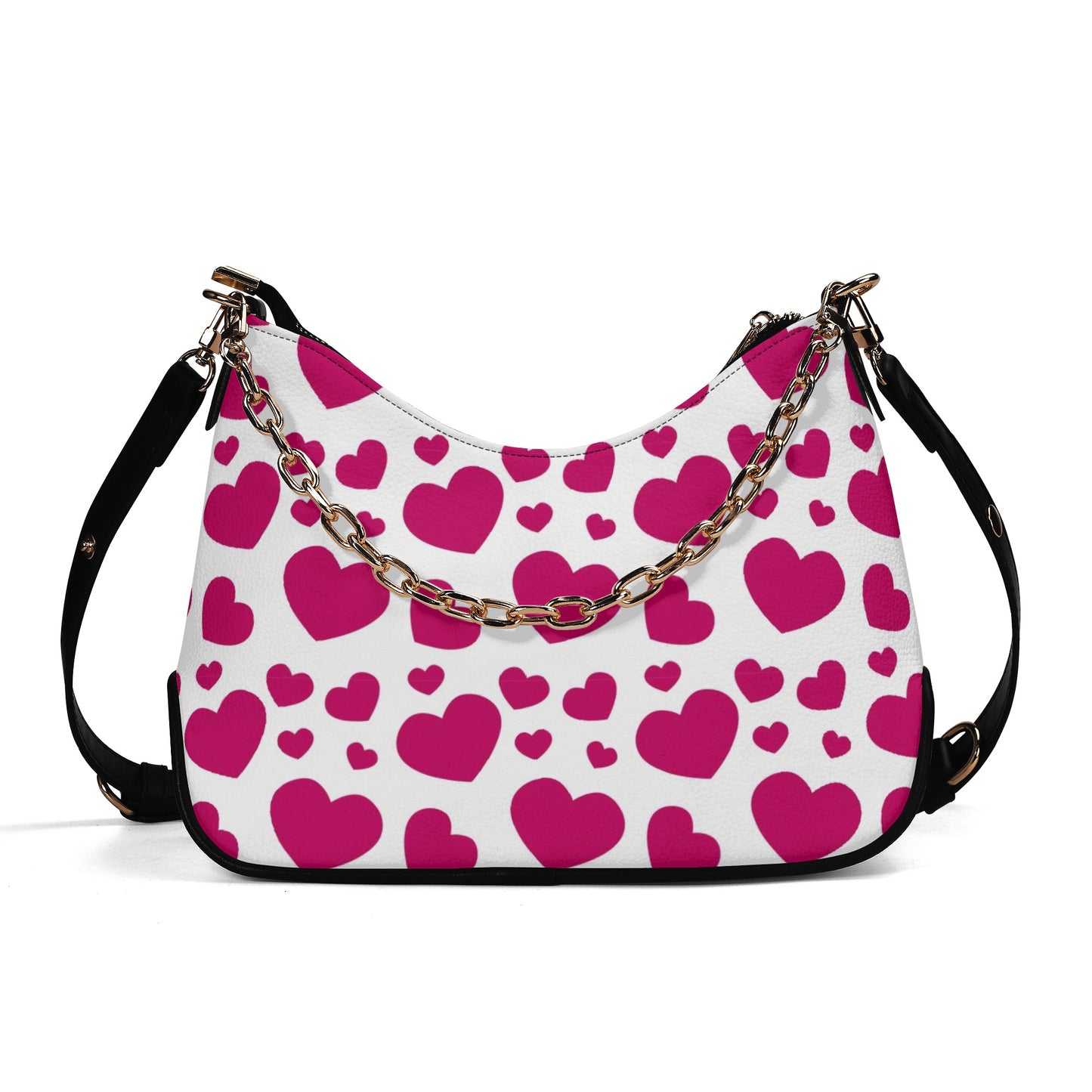 Pink Heart elegante Umhängetasche mit Kette Umhängetasche JLR Design