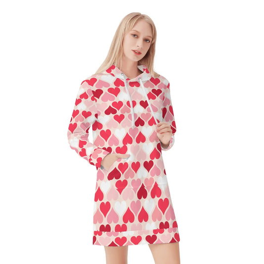 pink-hearts-velvet-hoodie-dress-hoodiekleid-jlr-design-11036 - JLR Design