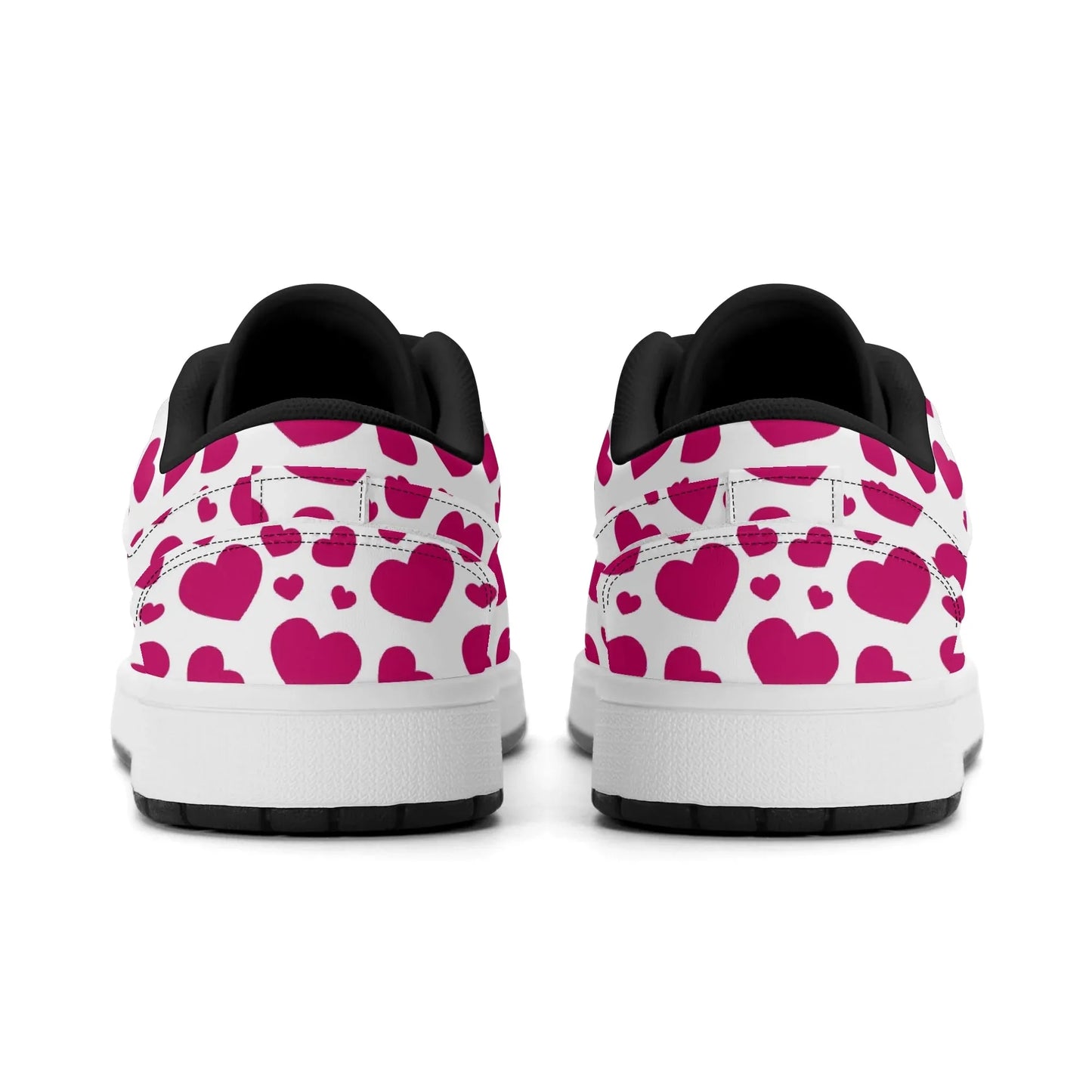 pink-hearts-low-top-leder-sneaker-fur-damen-sneaker-jlr-design-87588 - JLR Design