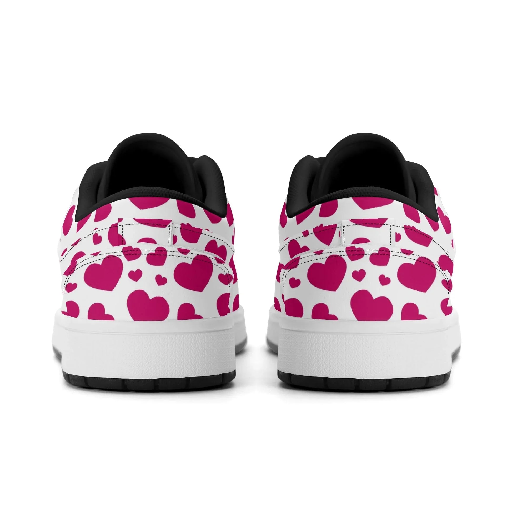 pink-hearts-low-top-leder-sneaker-fur-damen-sneaker-jlr-design-87588 - JLR Design