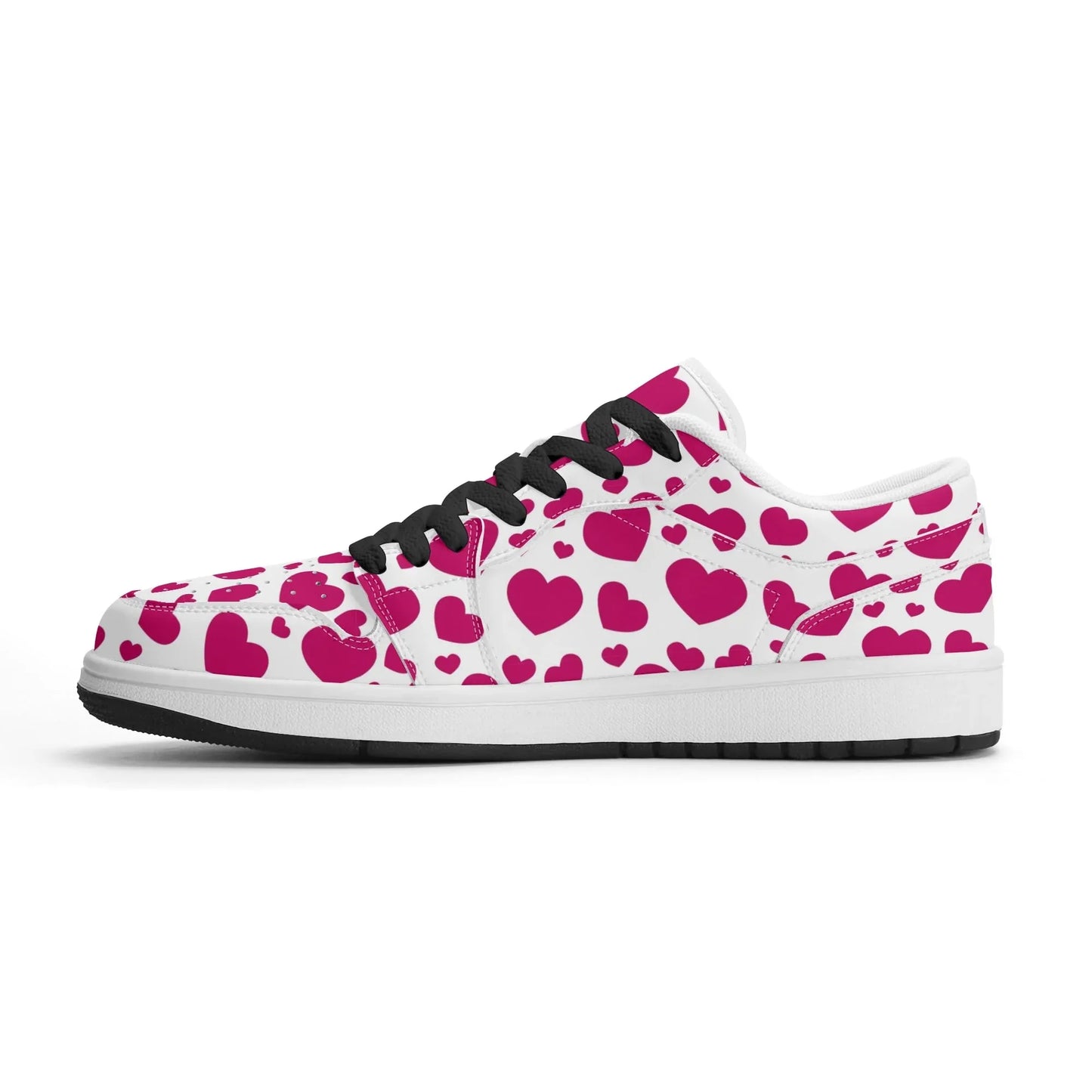 pink-hearts-low-top-leder-sneaker-fur-damen-sneaker-jlr-design-44091 - JLR Design