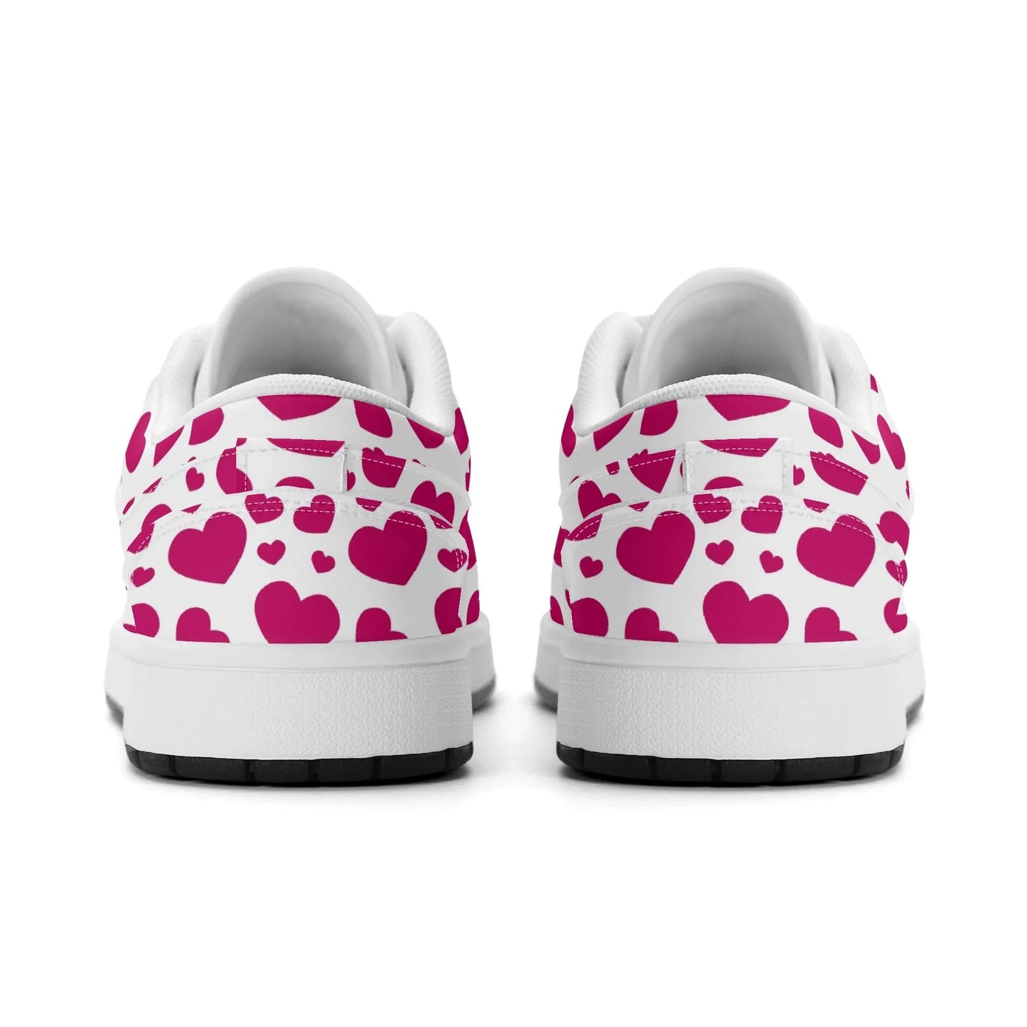 pink-hearts-low-top-leder-sneaker-fur-damen-sneaker-jlr-design-26770 - JLR Design
