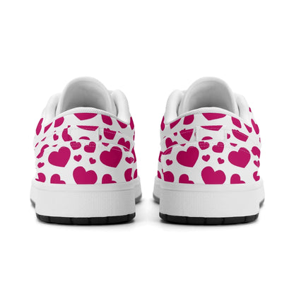 pink-hearts-low-top-leder-sneaker-fur-damen-sneaker-jlr-design-26770 - JLR Design