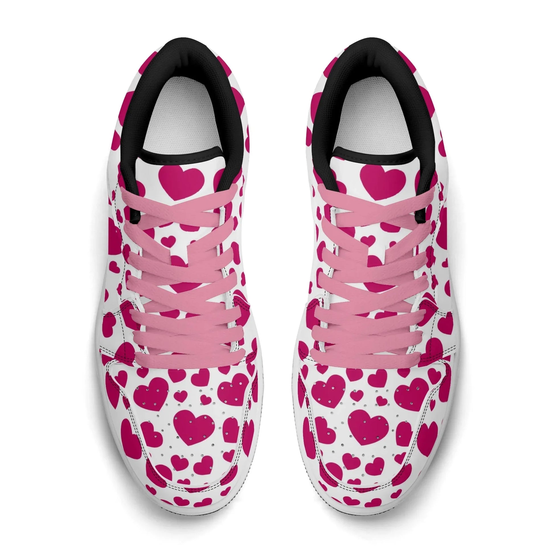 pink-hearts-low-top-leder-sneaker-fur-herren-sneaker-jlr-design-93309 - JLR Design