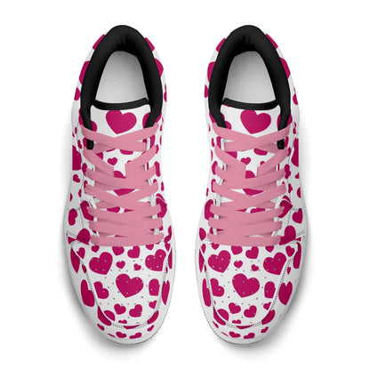 pink-hearts-low-top-leder-sneaker-fur-herren-sneaker-jlr-design-93309 - JLR Design