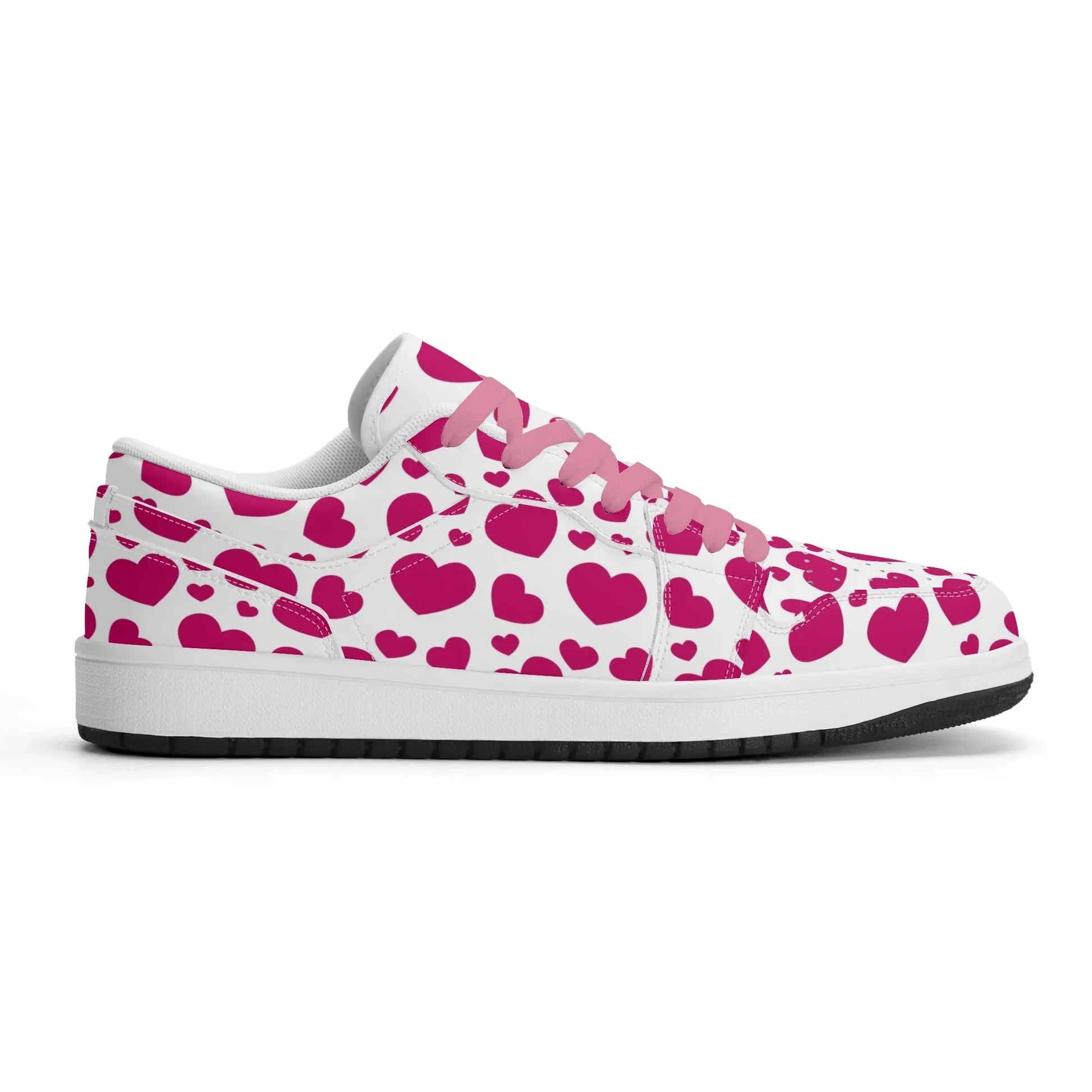 pink-hearts-low-top-leder-sneaker-fur-herren-sneaker-jlr-design-79538 - JLR Design