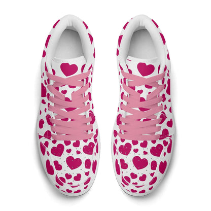 pink-hearts-low-top-leder-sneaker-fur-herren-sneaker-jlr-design-58483 - JLR Design