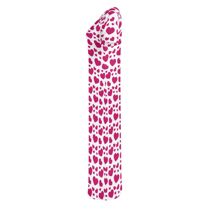 pink-hearts-short-sleeve-long-dress-long-dress-jlr-design-59616 - JLR Design