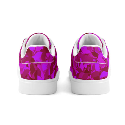 Pink Leaf Low Top Leather Sneaker Low Top Sneaker 83.99 Leaf, Leather, Low, Pink, Sneaker, Top JLR Design