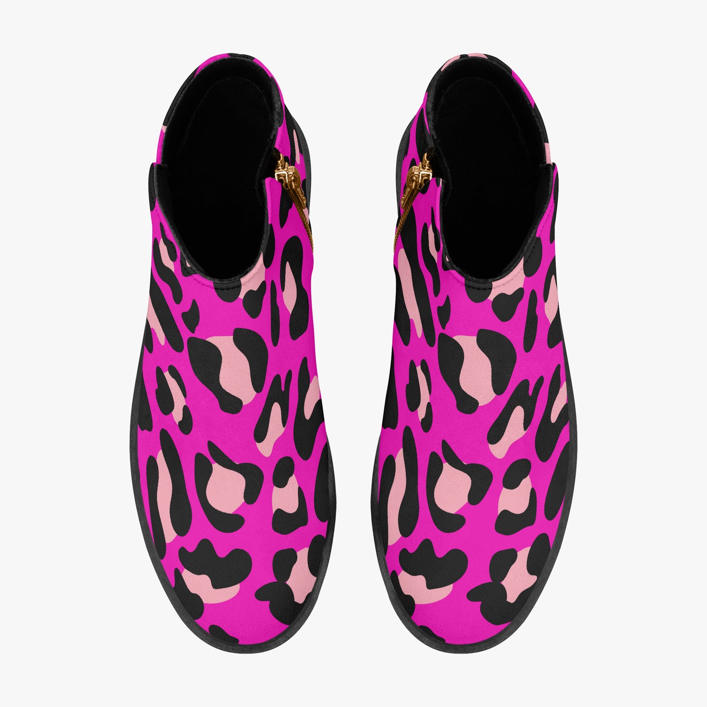 Pink Leopard elegante Reißverschluss-Stiefeletten Stiefeletten JLR Design