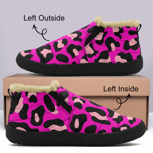 Pink Leopard Faux Fur Slipper Slipper JLR Design