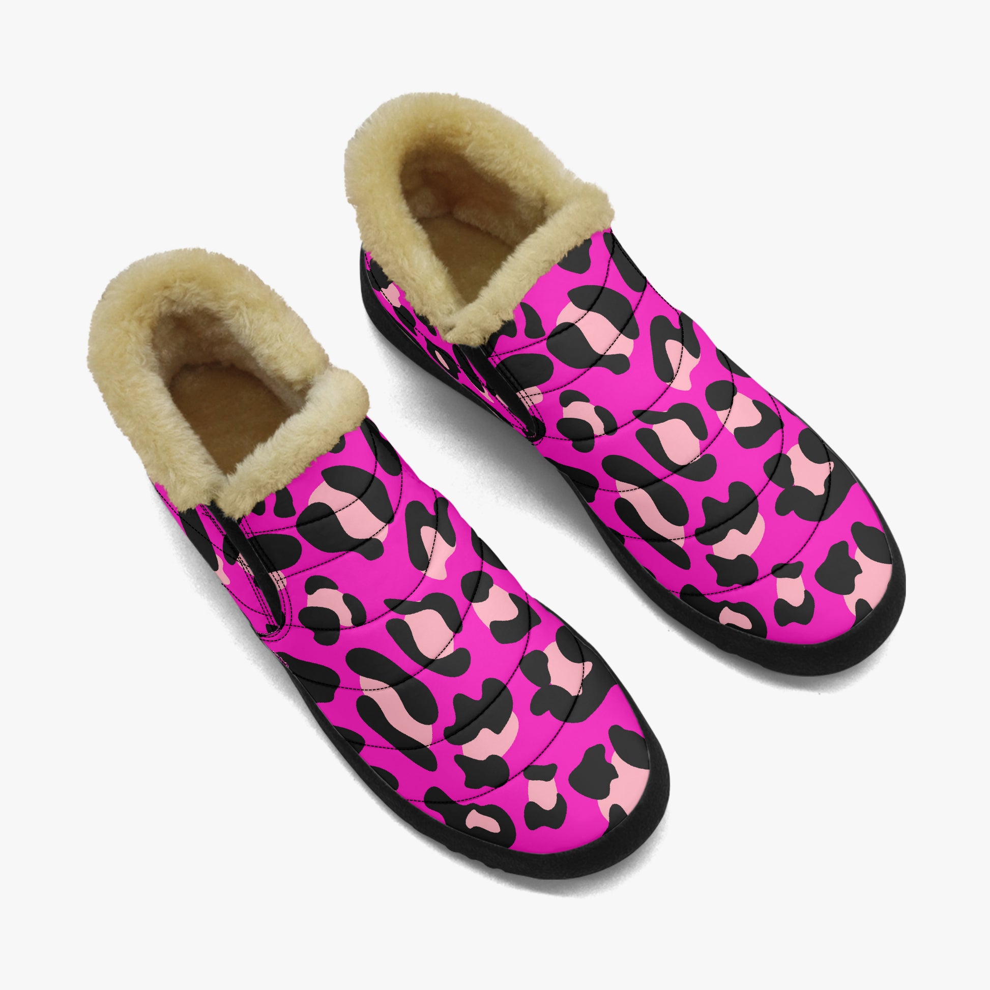 Pink Leopard Faux Fur Slipper Slipper JLR Design