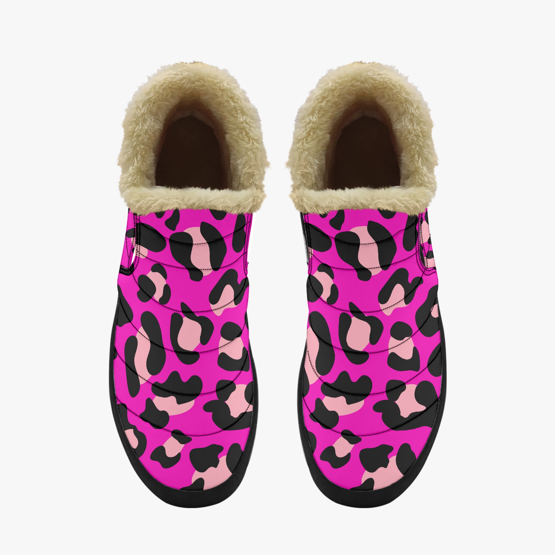 Pink Leopard Faux Fur Slipper Slipper JLR Design