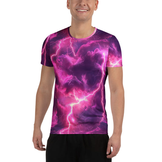 Pink Lightning Sport-T-Shirt für Herren Sport T-Shirt JLR Design
