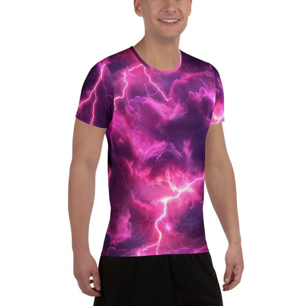 Pink Lightning Sport-T-Shirt für Herren Sport T-Shirt JLR Design
