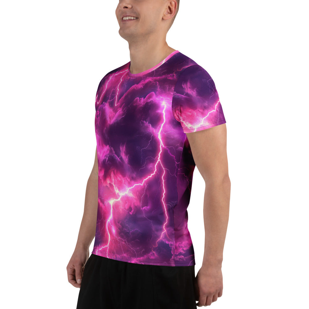 Pink Lightning Sport-T-Shirt für Herren Sport T-Shirt JLR Design
