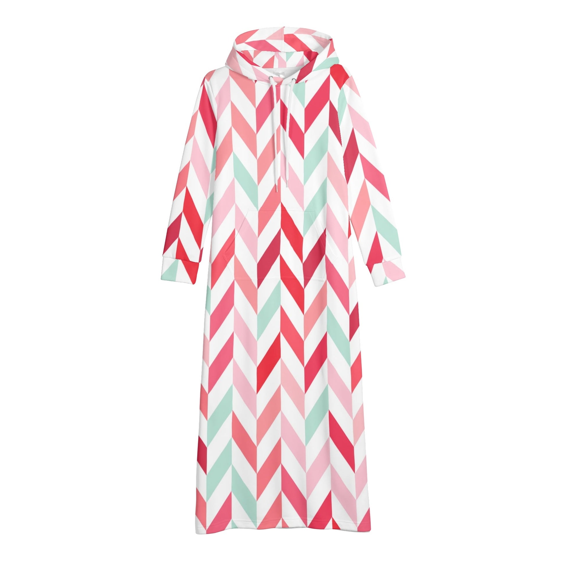 Pink Lines bequemes leichtes Hoodie Kleid Hoodiekleid JLR Design