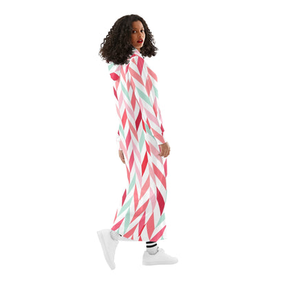 Pink Lines bequemes leichtes Hoodie Kleid Hoodiekleid JLR Design