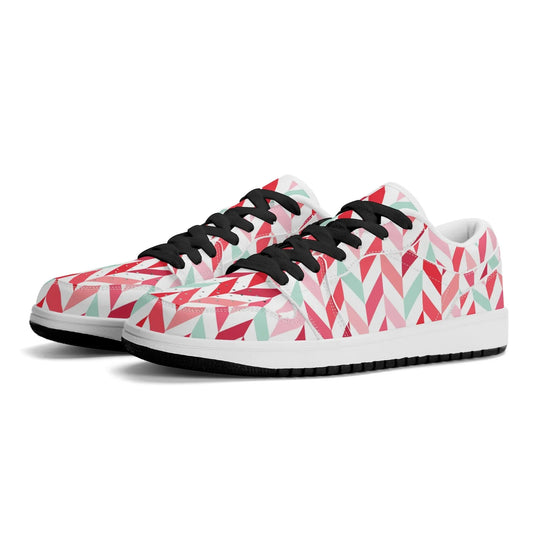 pink-lines-low-top-leder-sneaker-fur-damen-sneaker-jlr-design-34647 - JLR Design