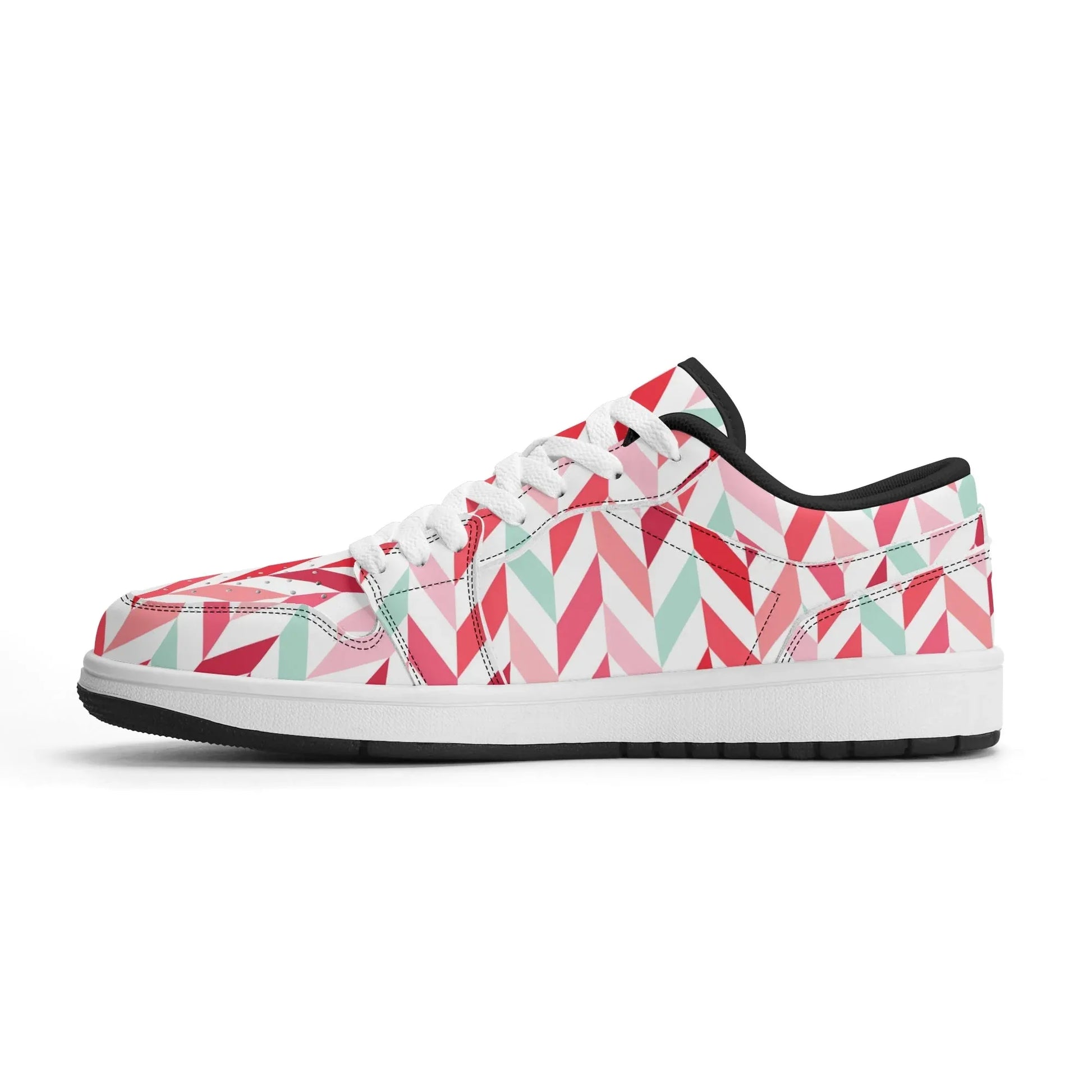 pink-lines-low-top-leder-sneaker-fur-damen-sneaker-jlr-design-94670 - JLR Design