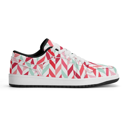 pink-lines-low-top-leder-sneaker-fur-damen-sneaker-jlr-design-92640 - JLR Design