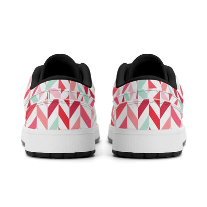 pink-lines-low-top-leder-sneaker-fur-damen-sneaker-jlr-design-92816 - JLR Design