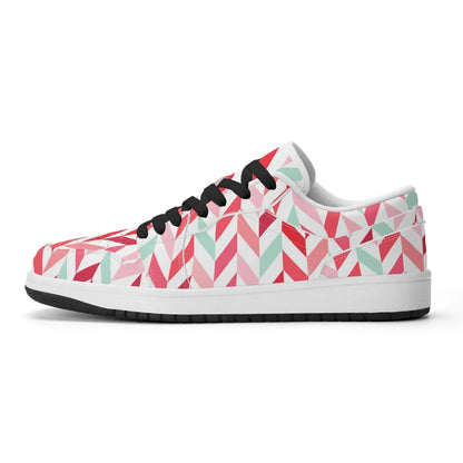 pink-lines-low-top-leder-sneaker-fur-damen-sneaker-jlr-design-93054 - JLR Design