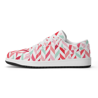 pink-lines-low-top-leder-sneaker-fur-herren-sneaker-jlr-design-15202 - JLR Design